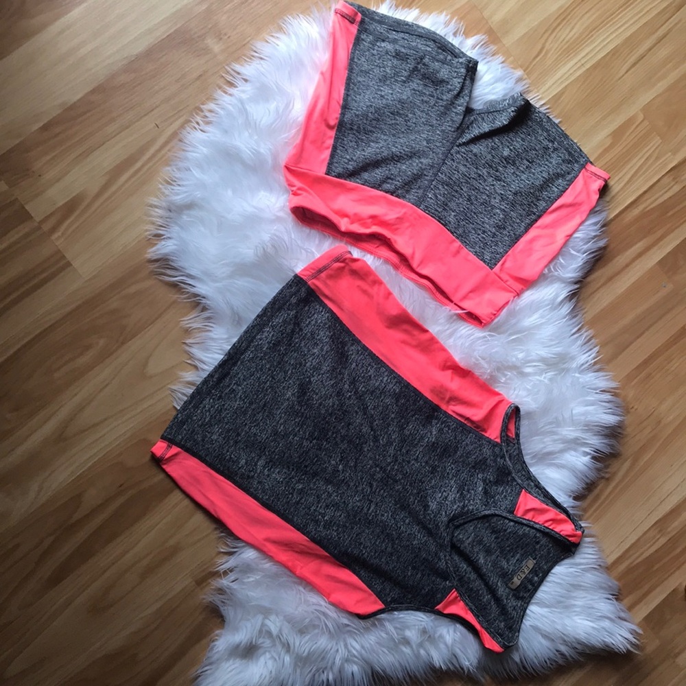 sportswear set, pink and gray (yoga clothes)